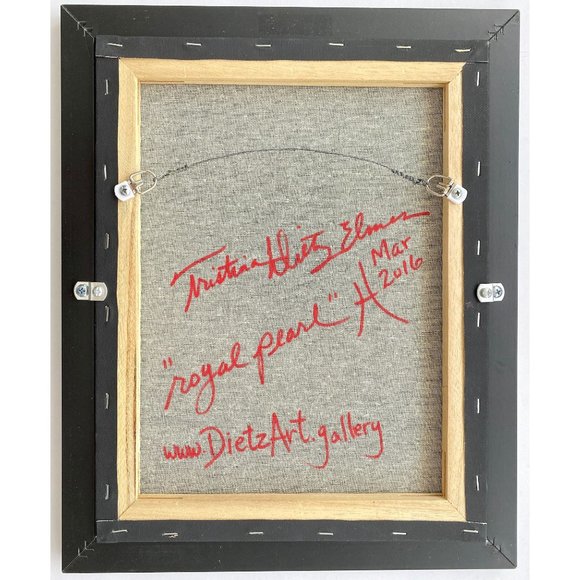 Royal Pearl - Original Art Mixed Media and Resin Painting Framing 13"x16" - Picture 10 of 10